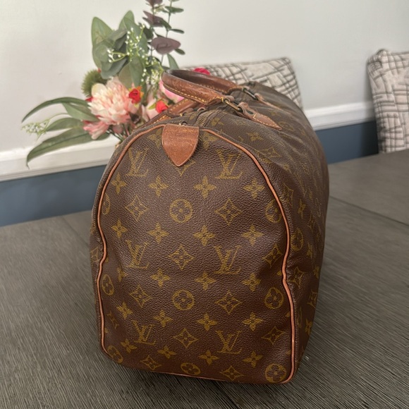 💯Authentic Louis Vuitton Speedy 35 Monogram Coated Canvas Leather Satchel - Picture 2 of 14